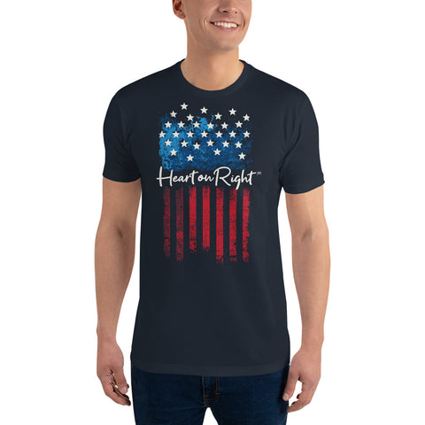 The Heart-Spangled Banner in White | Short Sleeve T-shirt