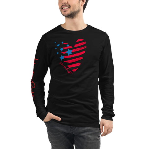 Heart With Stars | Unisex Long Sleeve Tee