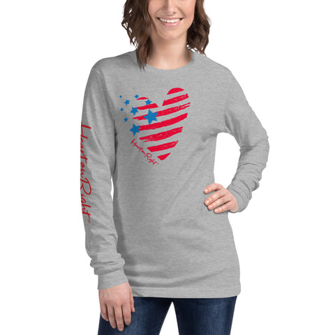 Heart With Stars | Unisex Long Sleeve Tee