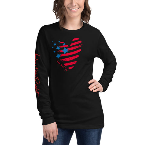 Heart With Stars | Unisex Long Sleeve Tee