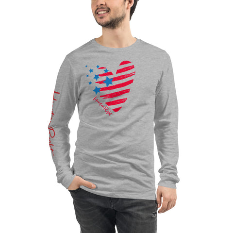 Heart With Stars | Unisex Long Sleeve Tee