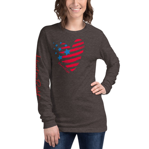 Heart With Stars | Unisex Long Sleeve Tee