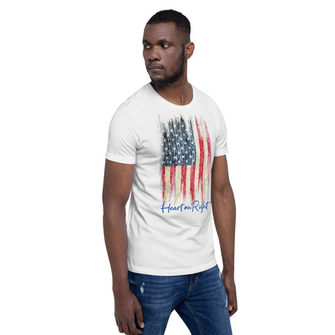 Old Glory Heart | Short-Sleeve Unisex T-Shirt