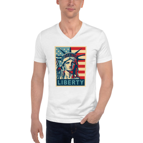 Lady Liberty | Unisex Short Sleeve V-Neck T-Shirt