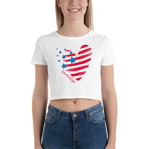 Floating Stars Heart | Women’s Crop Tee