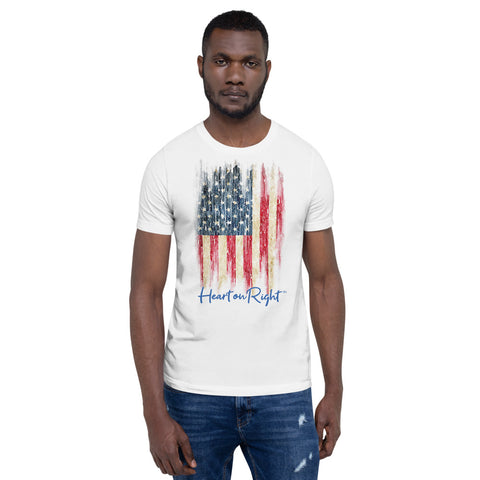 Old Glory Heart | Short-Sleeve Unisex T-Shirt