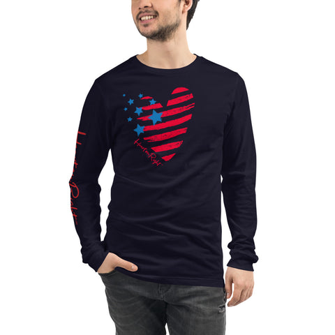 Heart With Stars | Unisex Long Sleeve Tee