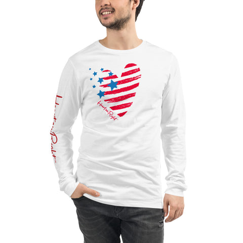 Heart With Stars | Unisex Long Sleeve Tee